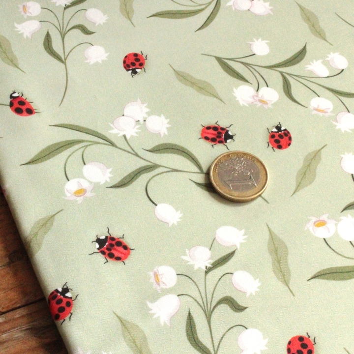 Tissu illustré "Les clochettes du bonheur"