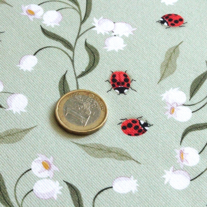 Tissu illustré "Les clochettes du bonheur"