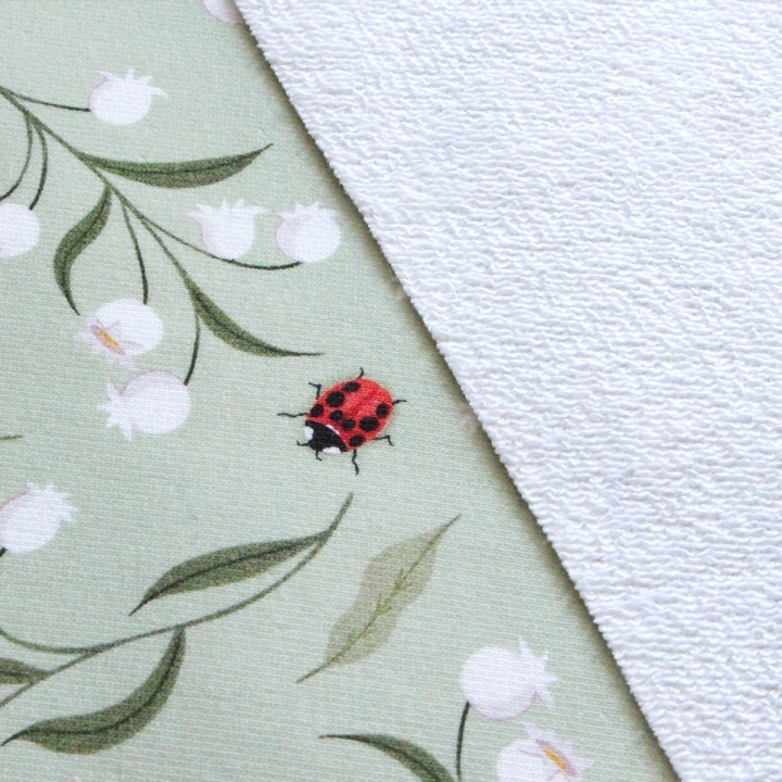 Tissu illustré "Les clochettes du bonheur"