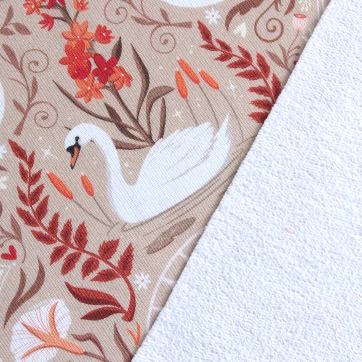 Tissu illustré "Les amoureux du lac"
