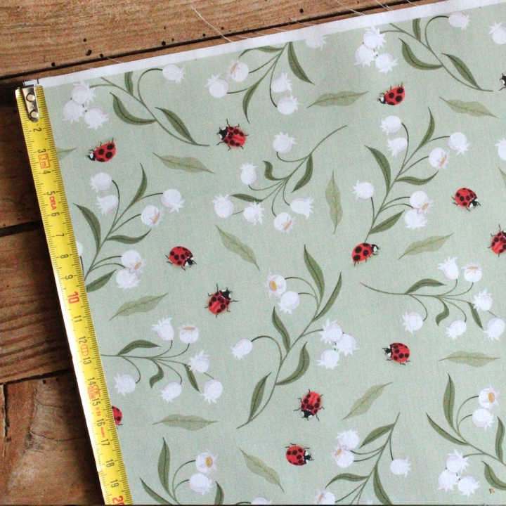 Tissu illustré "Les clochettes du bonheur"