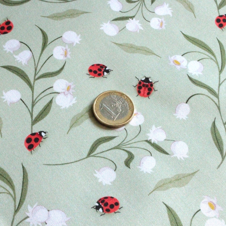 Tissu illustré "Les clochettes du bonheur"