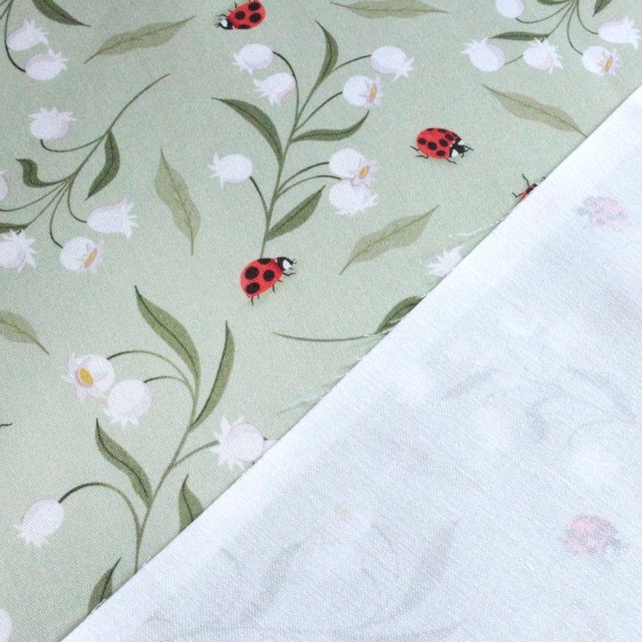 Tissu illustré "Les clochettes du bonheur"