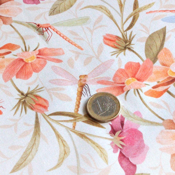 Tissu illustré "Le bal des libellules"