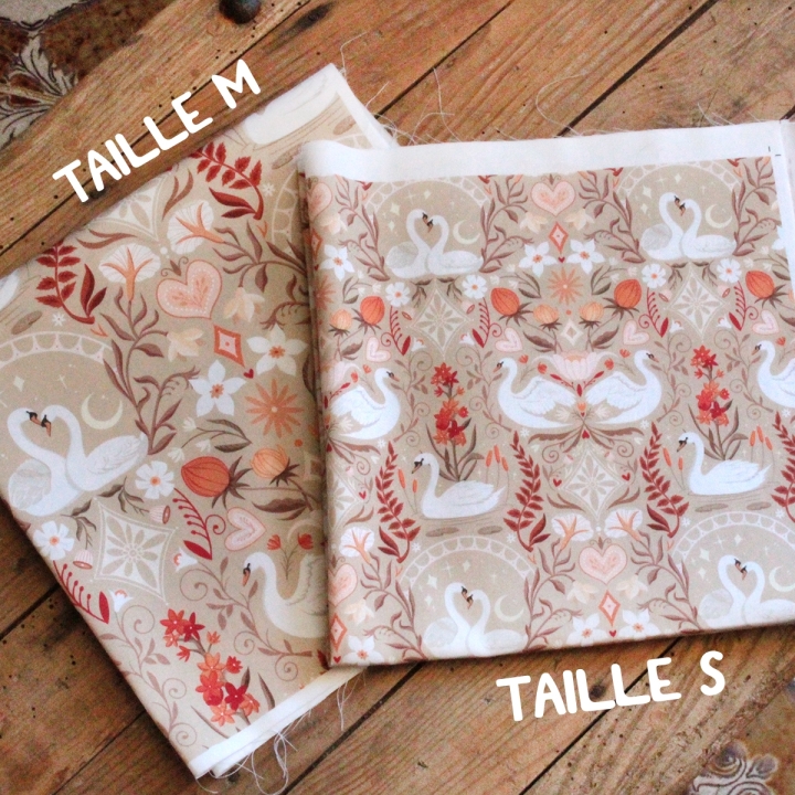Tissu illustré "Les amoureux du lac"