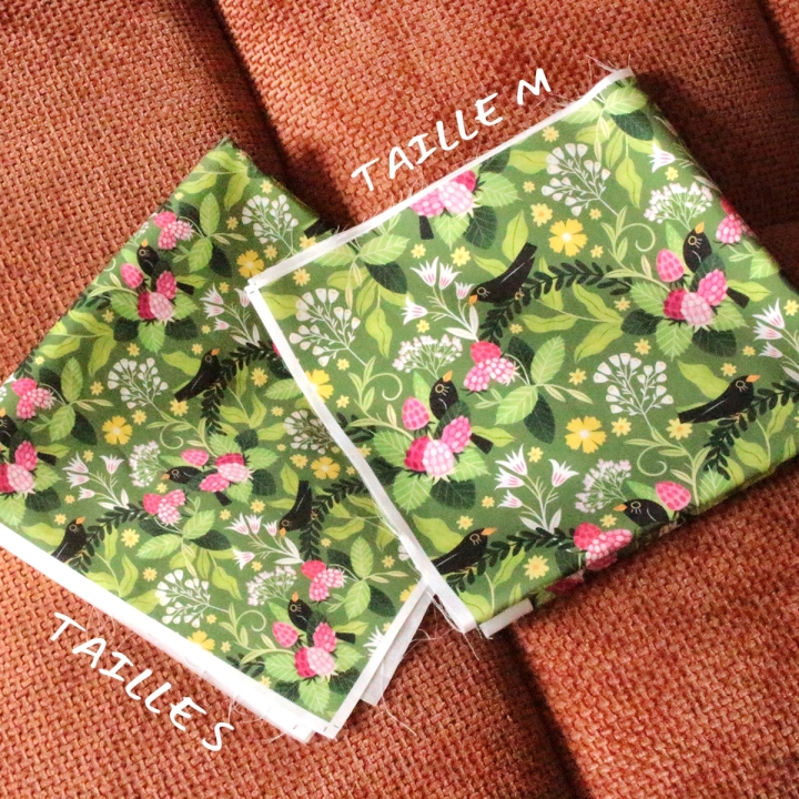 Tissu illustré "Le festin des merles"