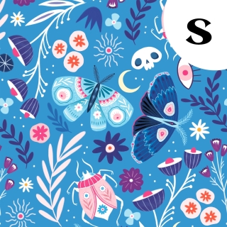 Tissu illustré "Noctiflore"