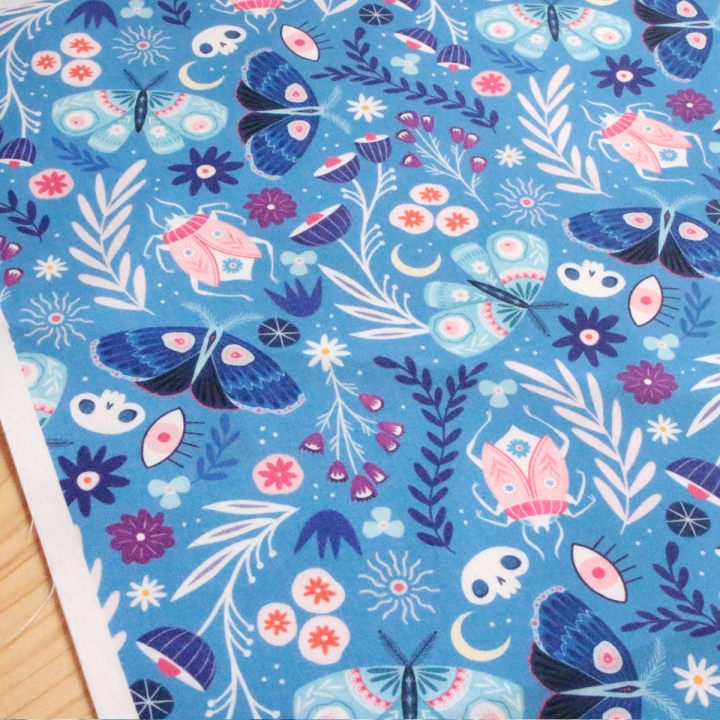 Tissu illustré "Noctiflore"