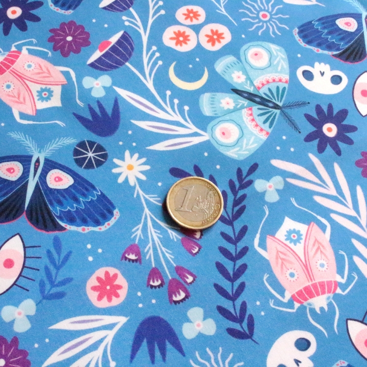 Tissu illustré "Noctiflore"