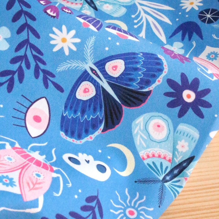 Tissu illustré "Noctiflore"