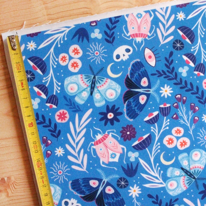 Tissu illustré "Noctiflore"