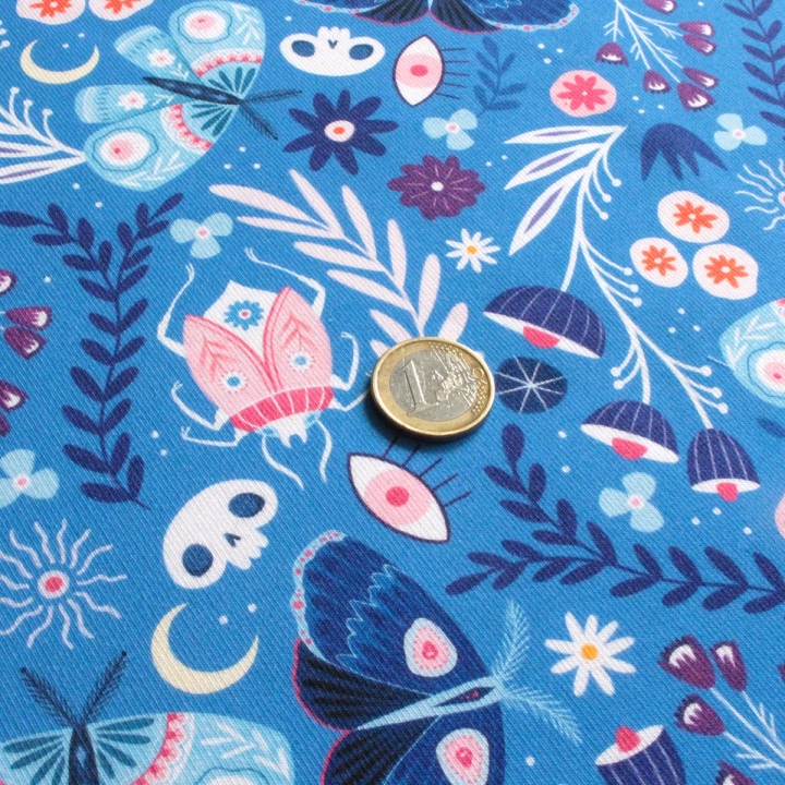 Tissu illustré "Noctiflore"