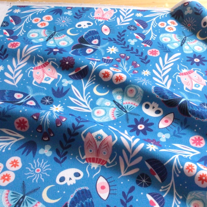 Tissu illustré "Noctiflore"
