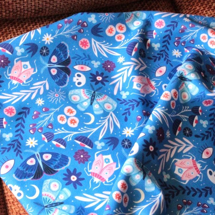 Tissu illustré "Noctiflore"