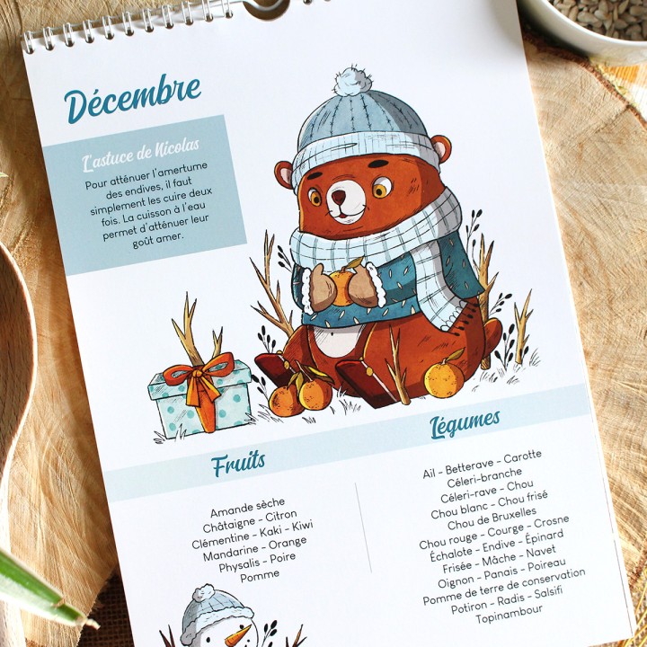Calendrier des fruits et légumes de saison - France Métropolitaine