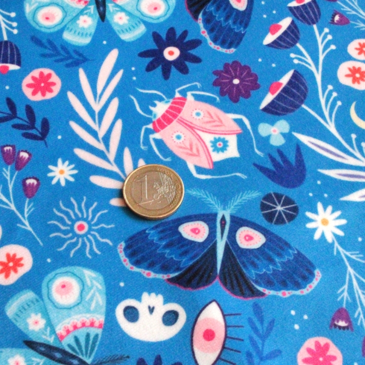 Tissu illustré "Noctiflore"