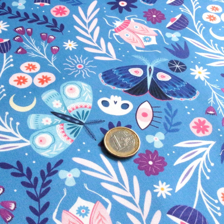 Tissu illustré "Noctiflore"
