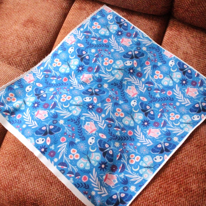 Coupon de tissu illustré "Noctiflore" 48x48 cm