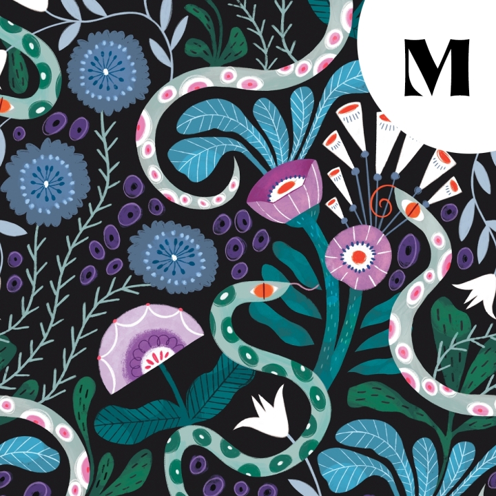 Tissu illustré "Médusa"