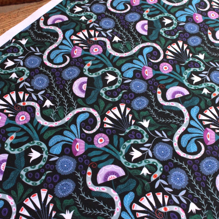 Tissu illustré "Médusa"