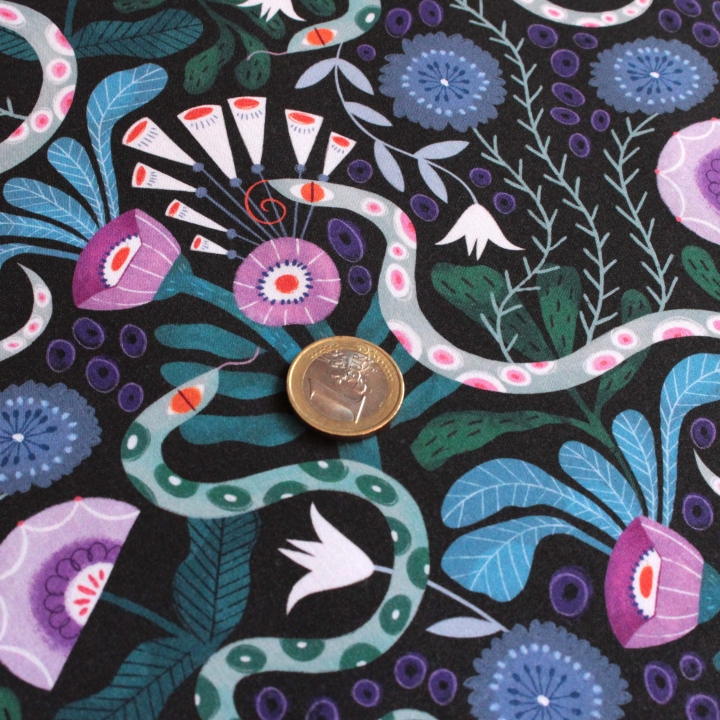 Tissu illustré "Médusa"