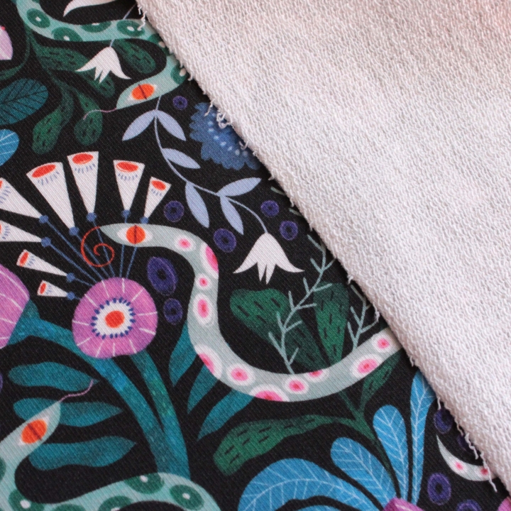 Tissu illustré "Médusa"
