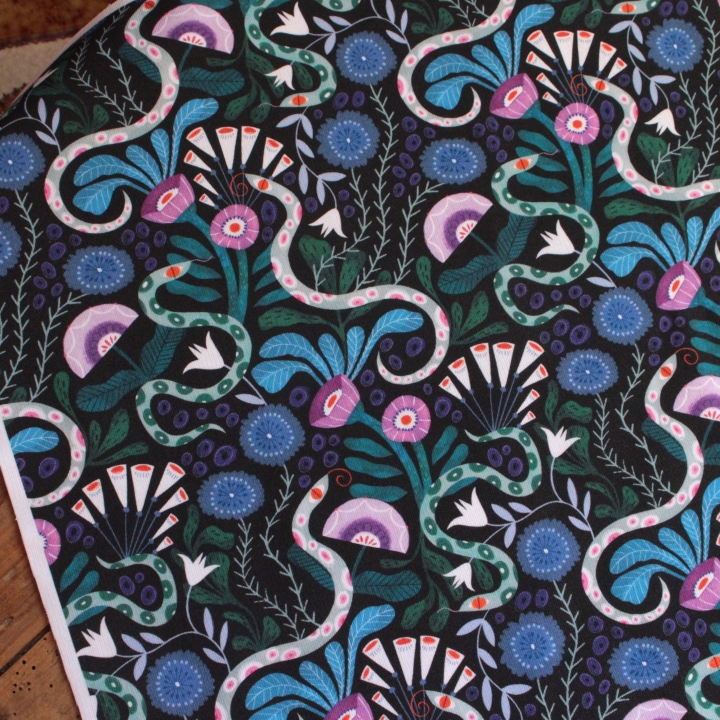 Tissu illustré "Médusa"