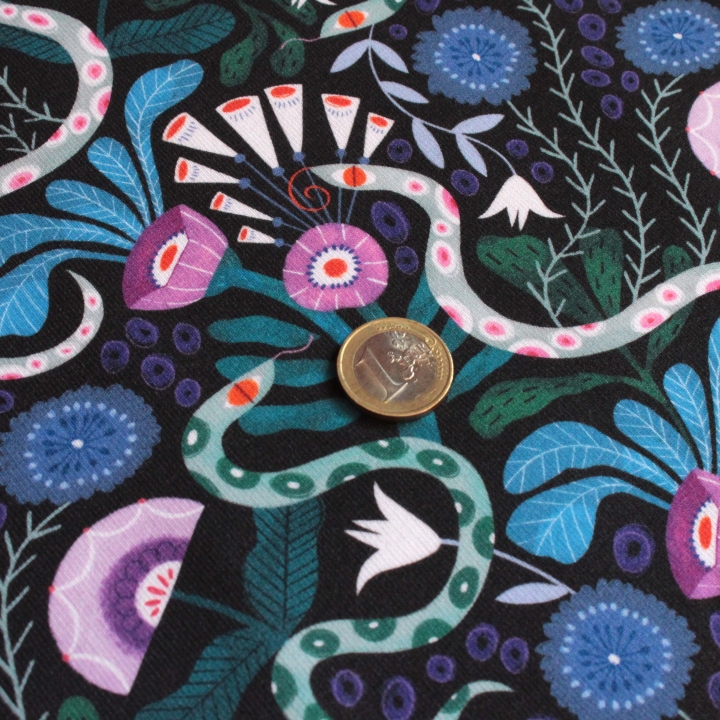 Tissu illustré "Médusa"