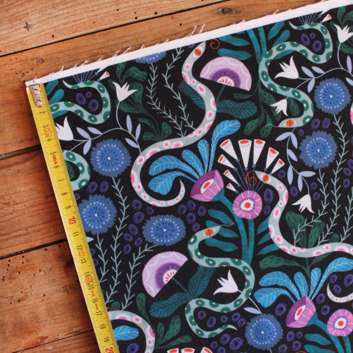 Tissu illustré "Médusa"