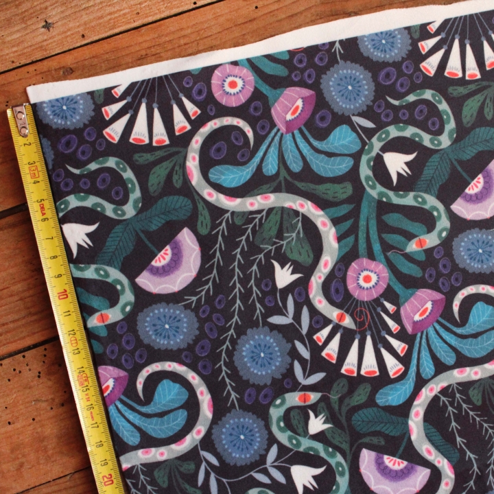 Tissu illustré "Médusa"