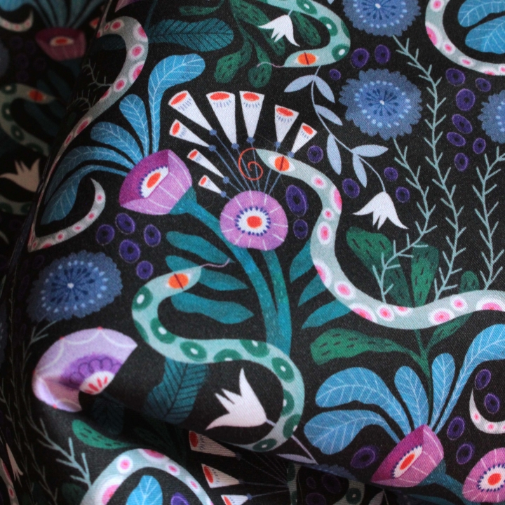 Tissu illustré "Médusa"