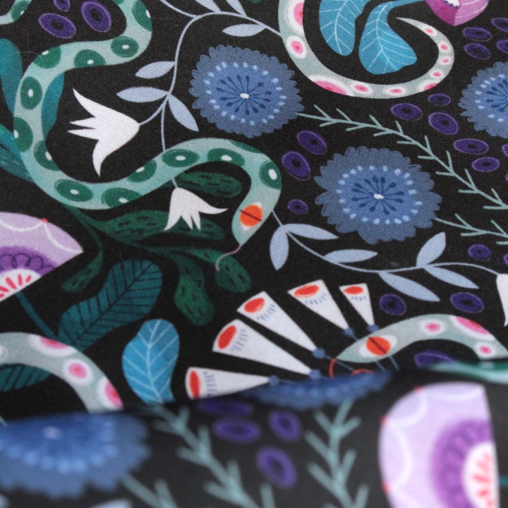 Tissu illustré "Médusa"
