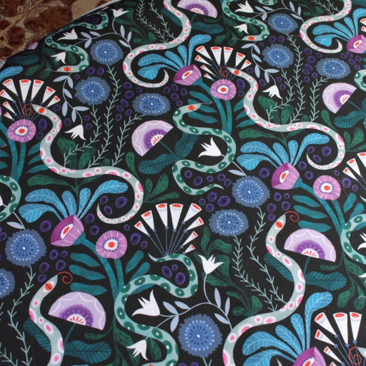Tissu illustré "Médusa"