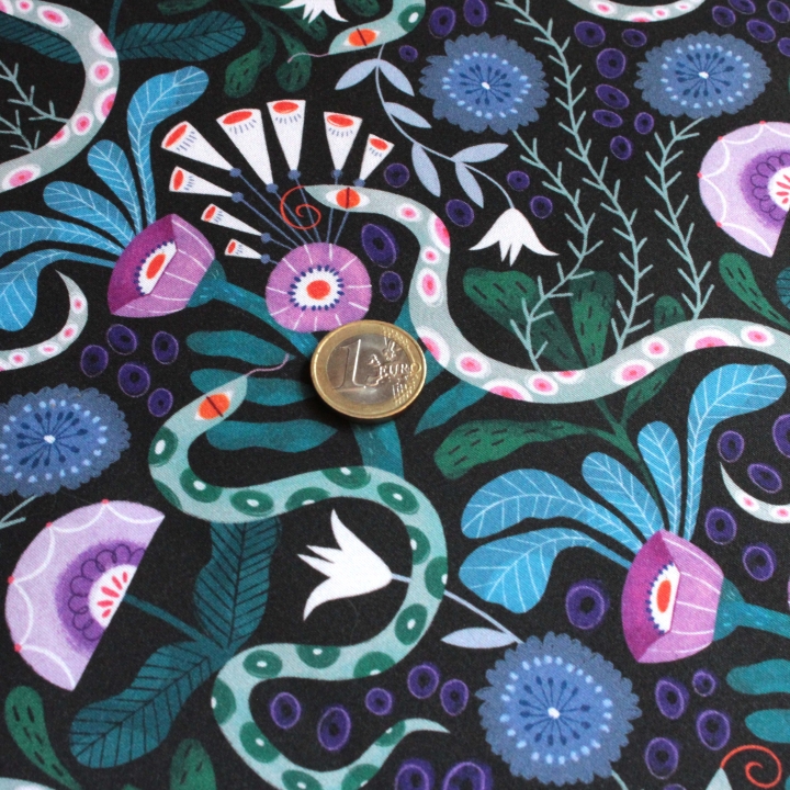 Tissu illustré "Médusa"