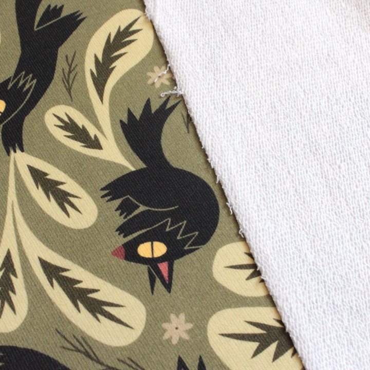 Tissu illustré "L'ombre du loup"
