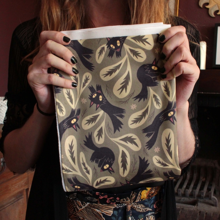 Tissu illustré "L'ombre du loup"