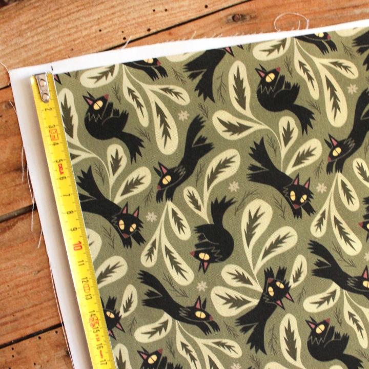 Tissu illustré "L'ombre du loup"