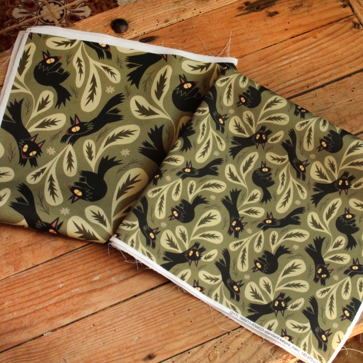 Tissu illustré "L'ombre du loup"