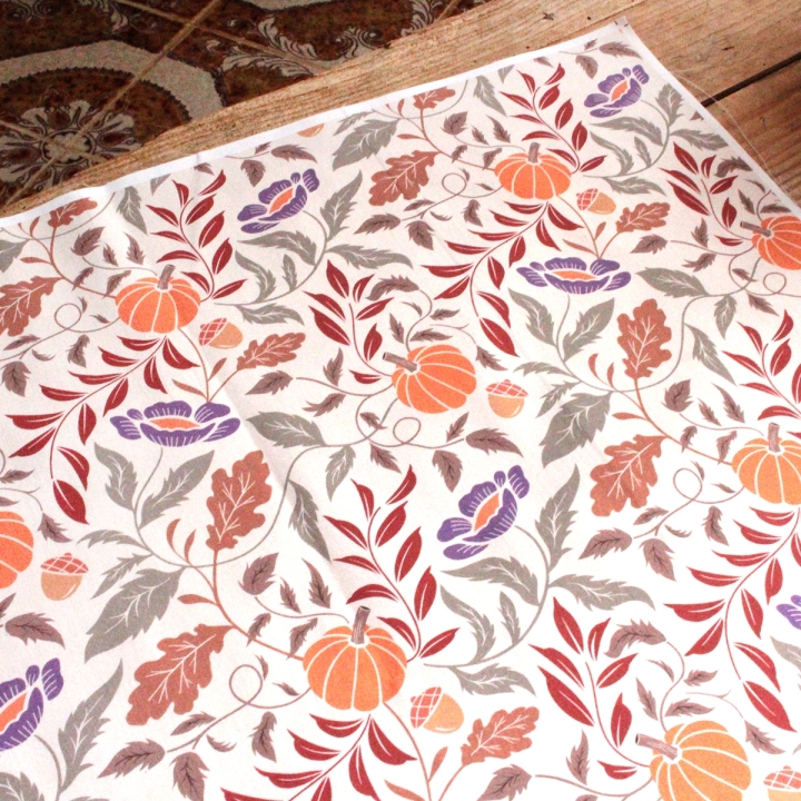 Tissu illustré "Pumpkin Cottage"