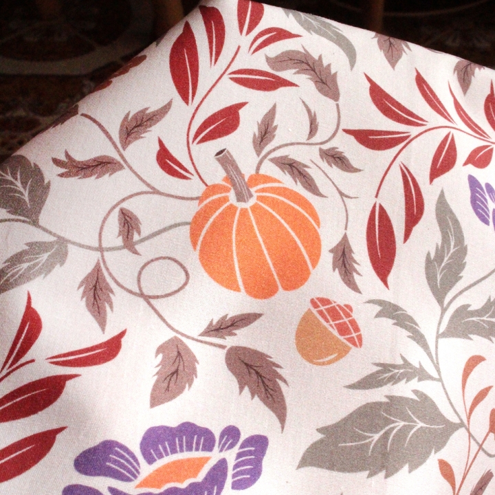 Tissu illustré "Pumpkin Cottage"