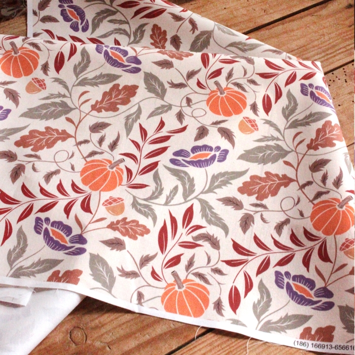 Tissu illustré "Pumpkin Cottage"