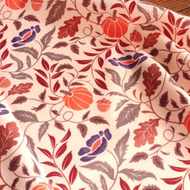 Tissu illustré "Pumpkin Cottage"