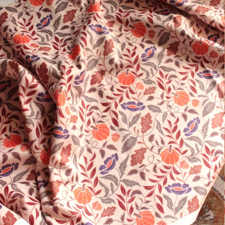 Tissu illustré "Pumpkin Cottage"