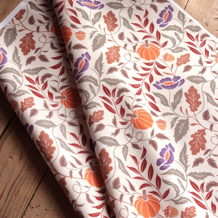 Tissu illustré "Pumpkin Cottage"