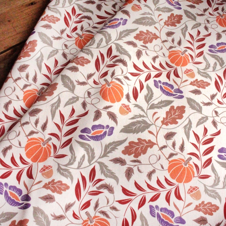 Tissu illustré "Pumpkin Cottage"