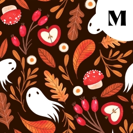 Tissu illustré "Les âmes de l'automne"