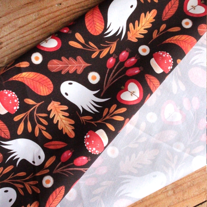 Tissu illustré "Les âmes de l'automne"