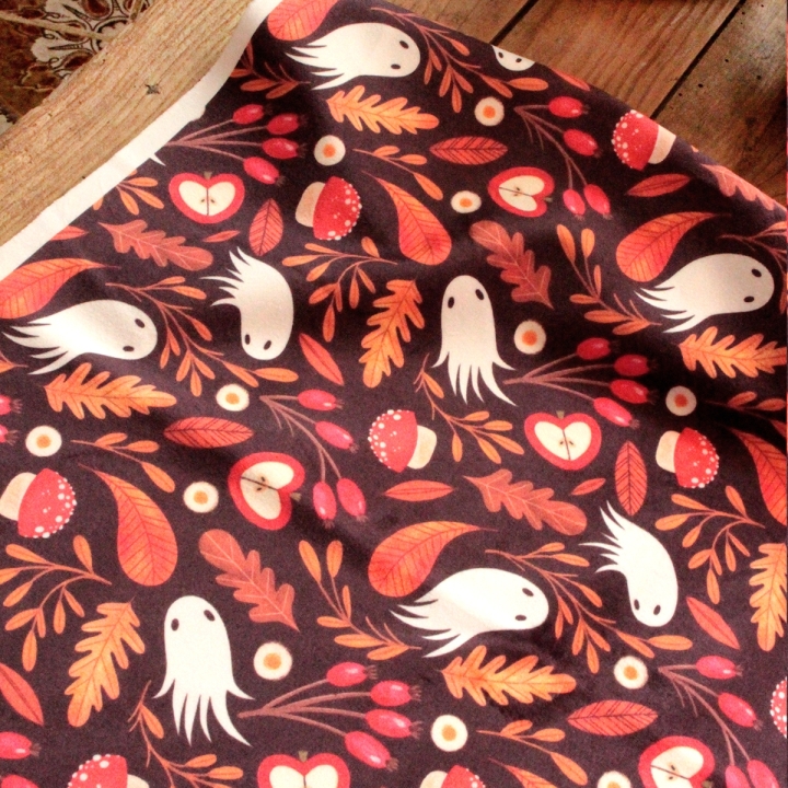 Tissu illustré "Les âmes de l'automne"