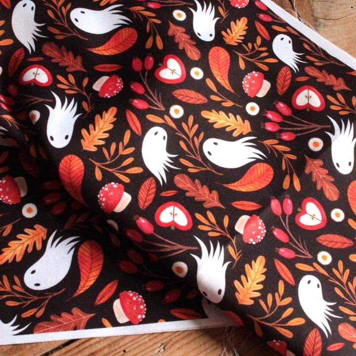 Tissu illustré "Les âmes de l'automne"