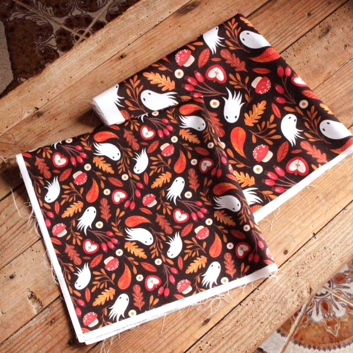 Tissu illustré "Les âmes de l'automne"